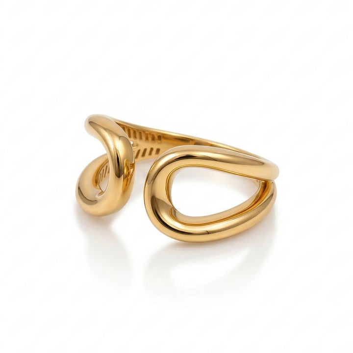 Open Loop Statement Gold Plated Ring