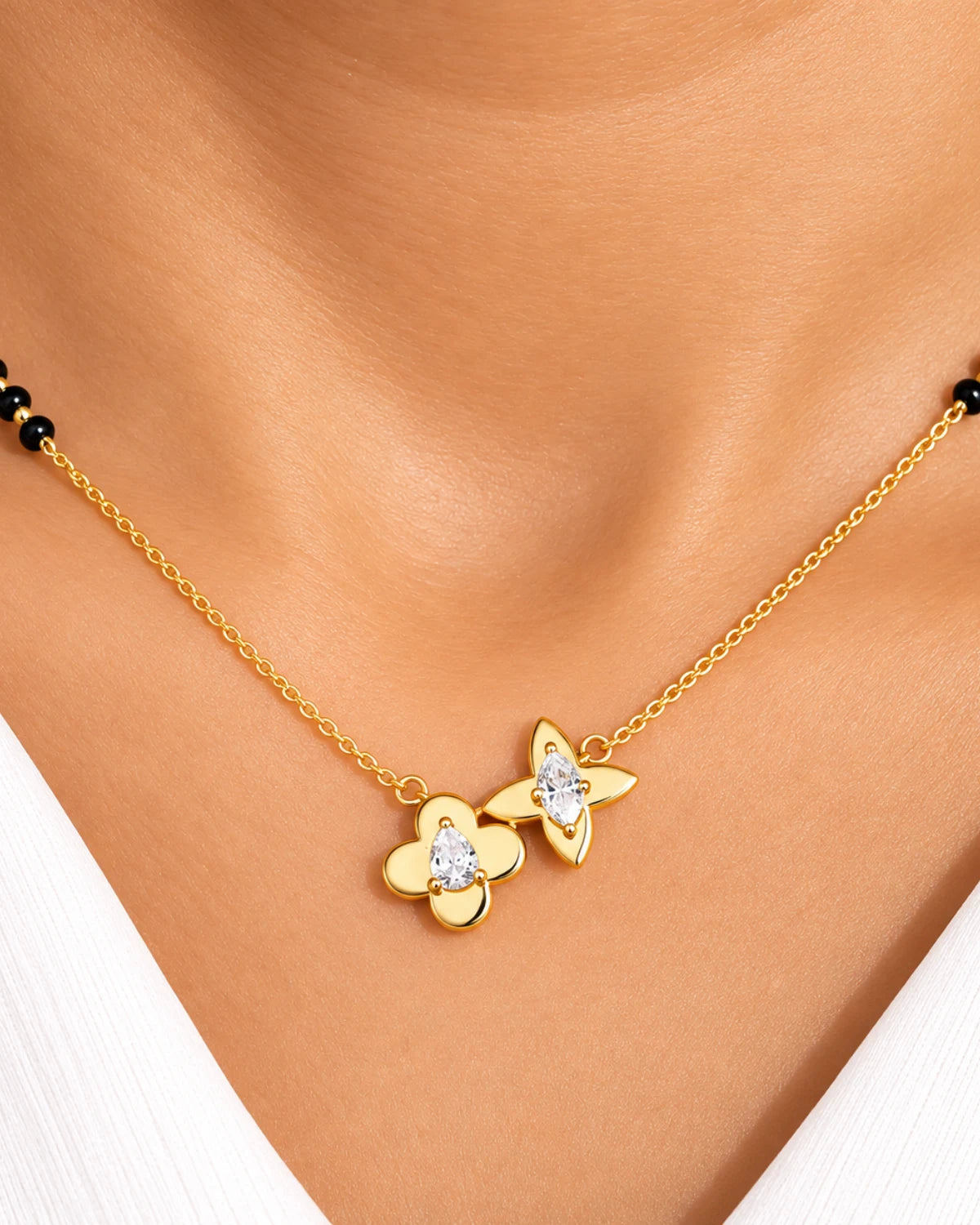 Dual Wing Mangalsutra | Gold Vermeil