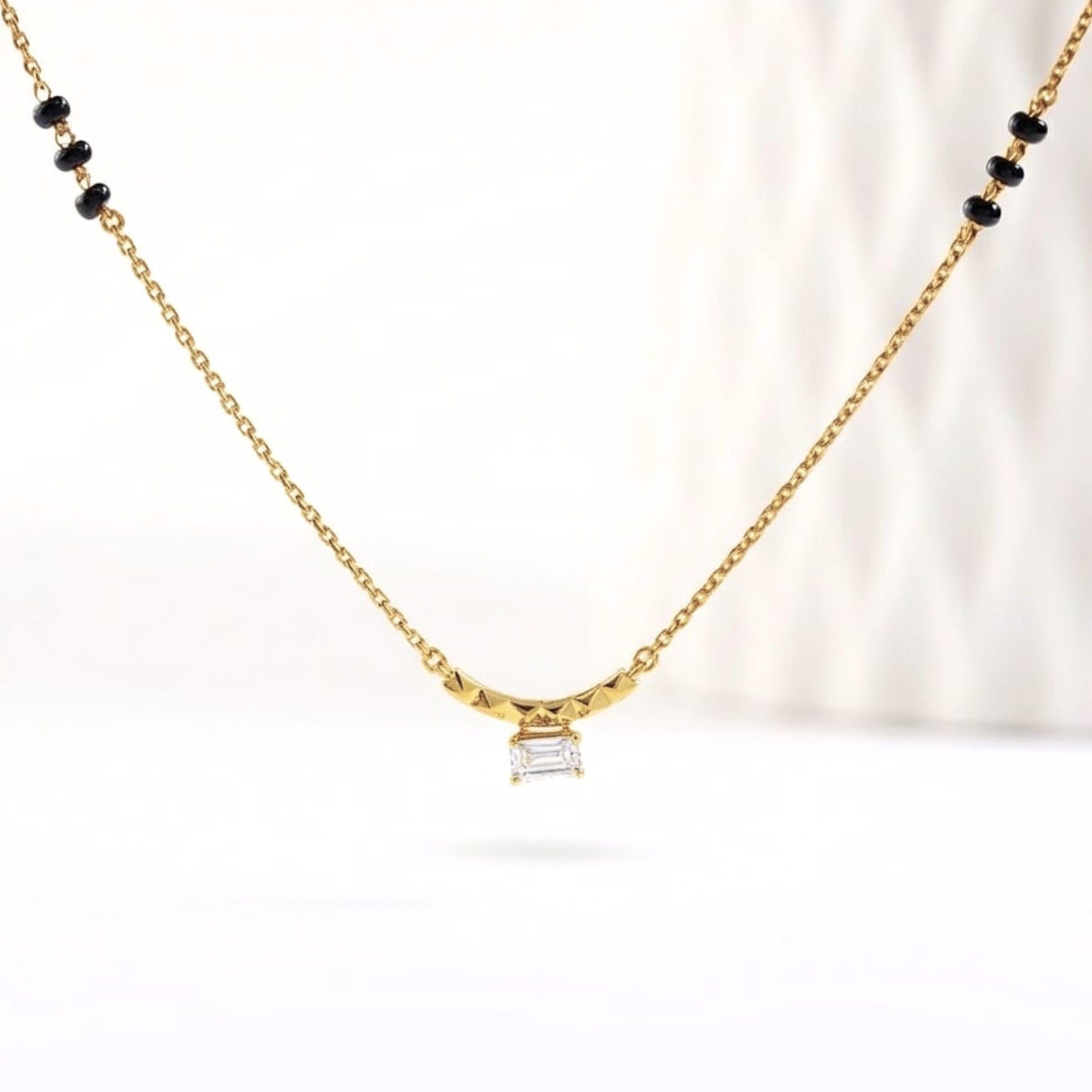 Amaya Diamond Mangalsutra | Gold Vermeil