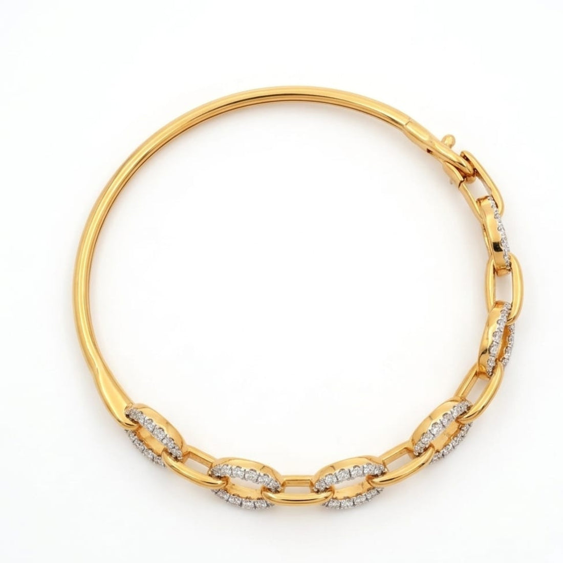 Link Bangle Bracelet | Gold Plated