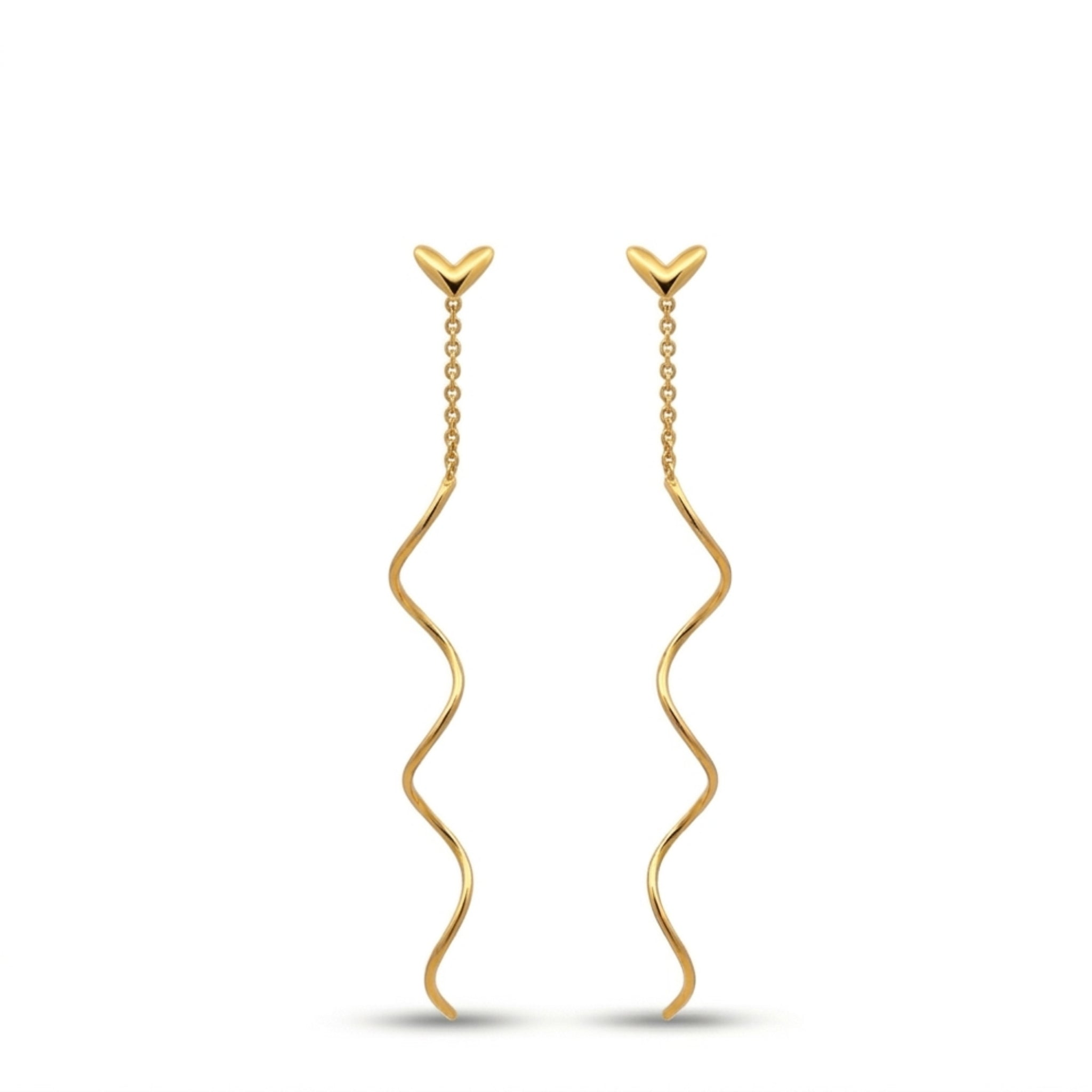 Long Twist Curve Earrings