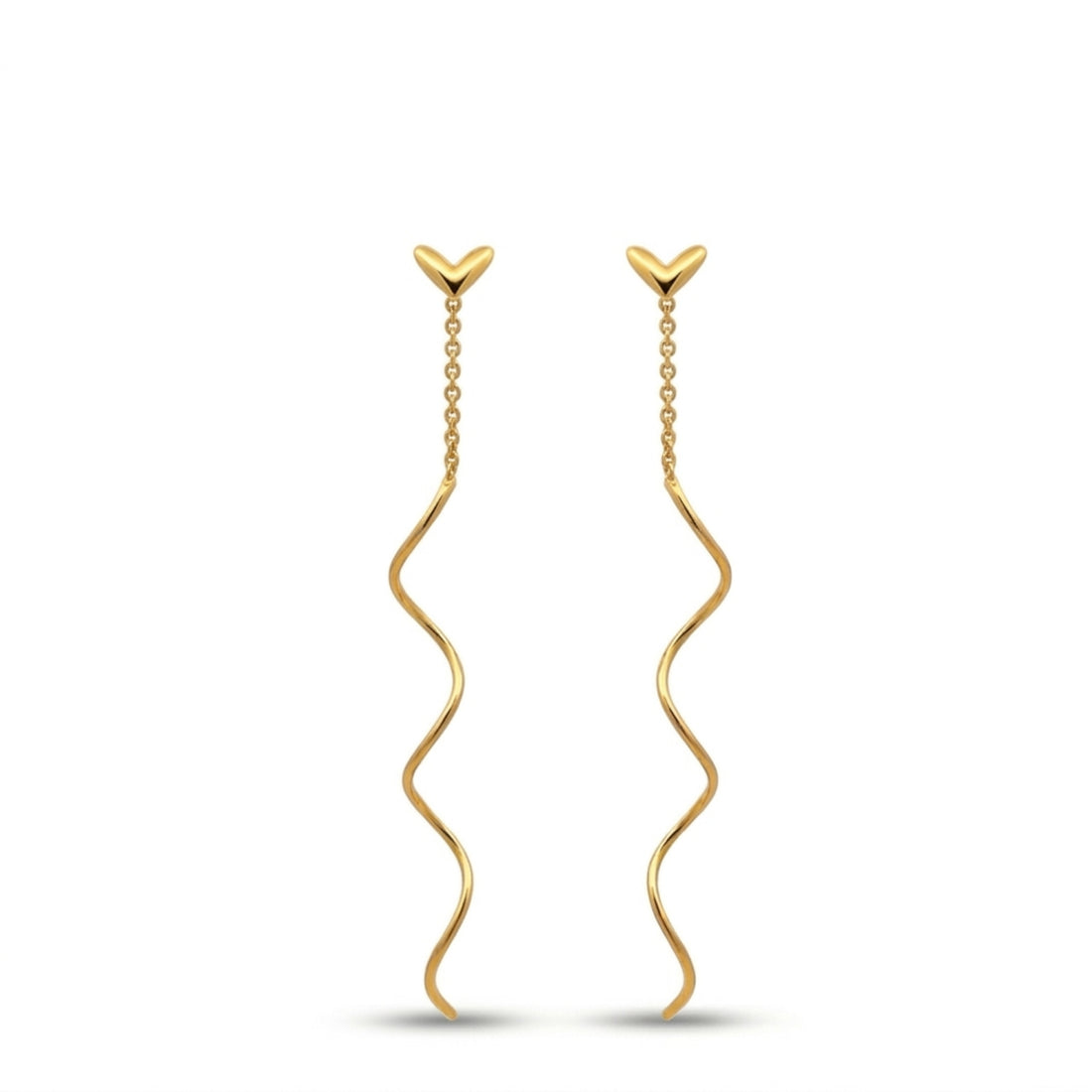 Long Twist Curve Earrings