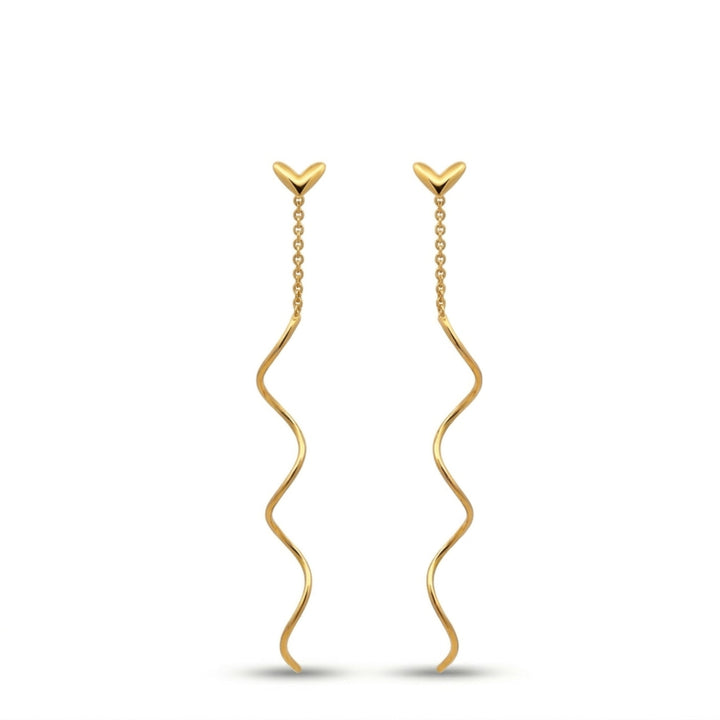 Long Twist Curve Earrings