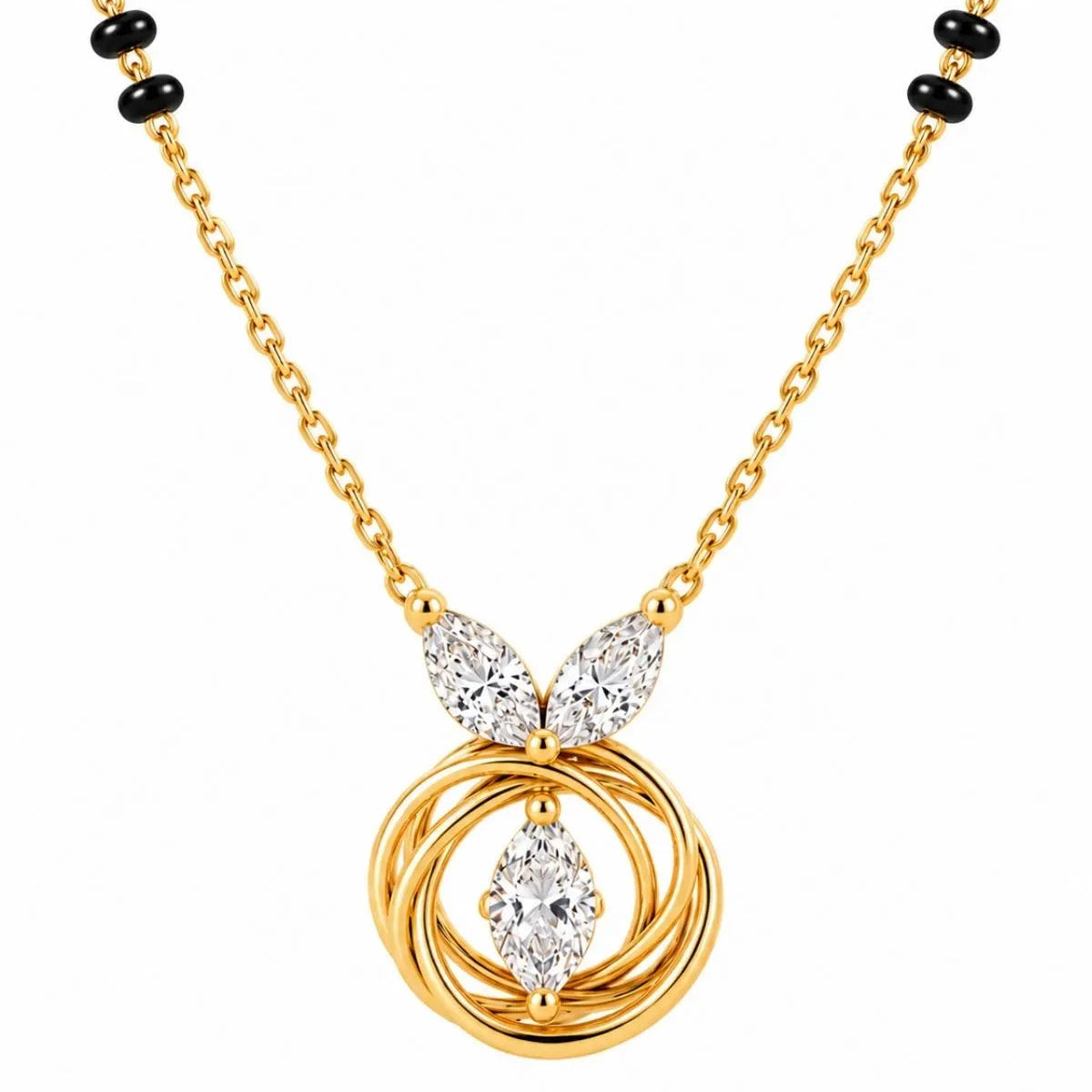 Aura Swirl Mangalsutra | Gold Vermeil