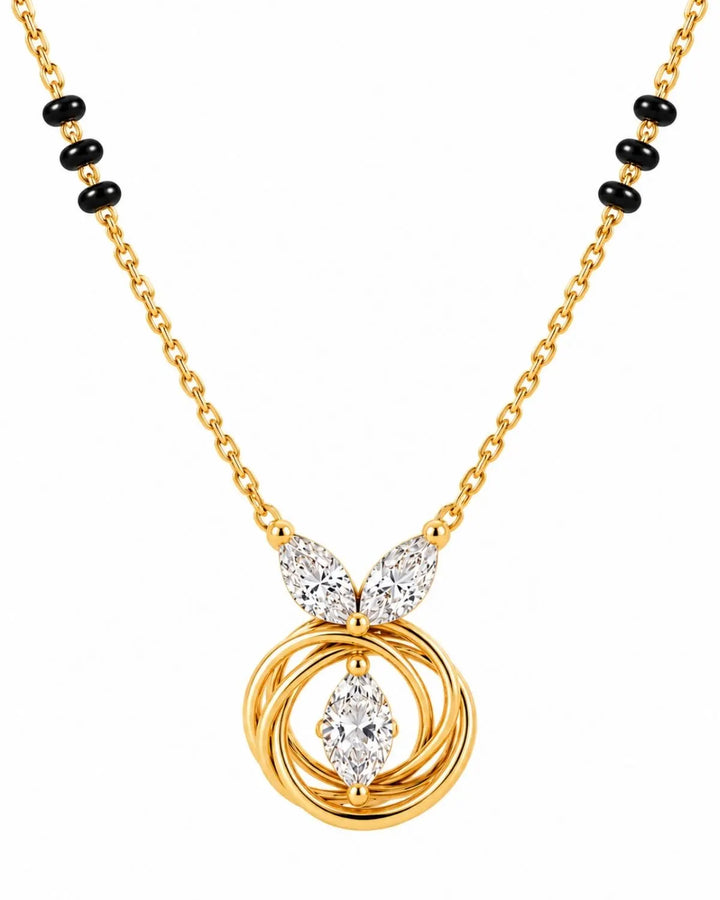 Aura Swirl Mangalsutra | Gold Vermeil