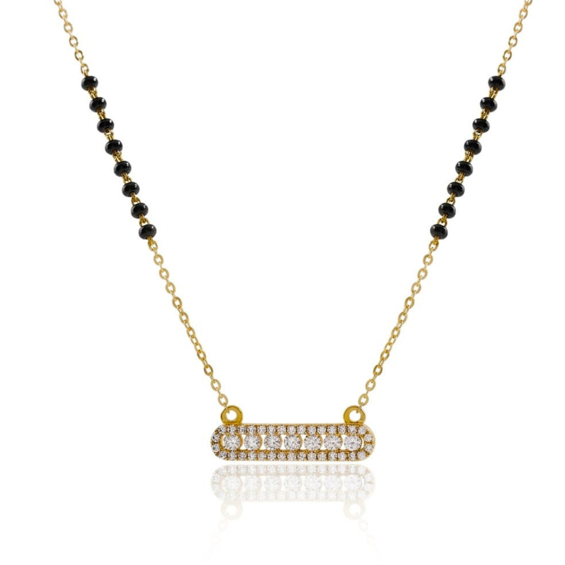 Modern Sleek Bar Mangalsutra | Gold Vermeil