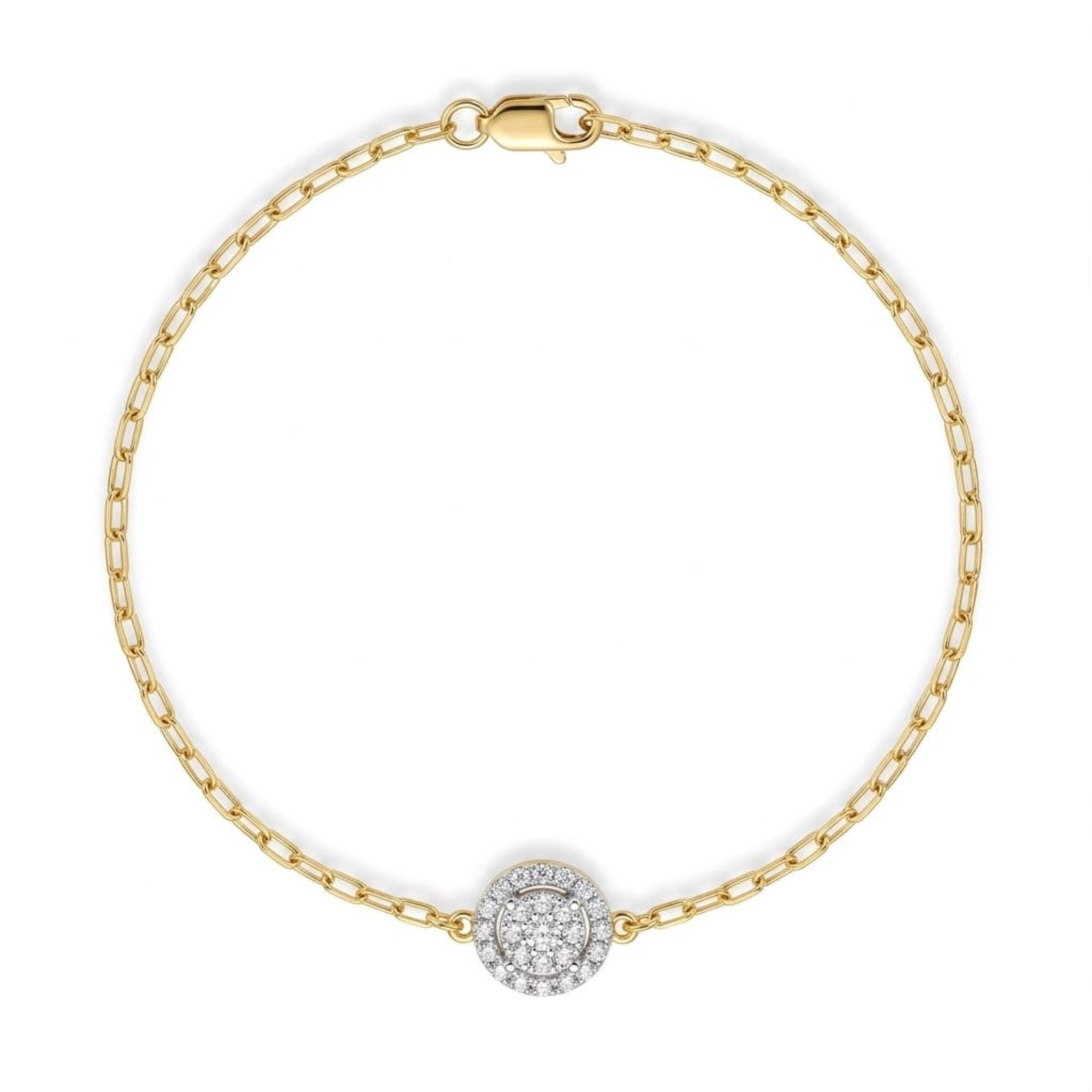 Solitaire Diamond Charm Bracelet