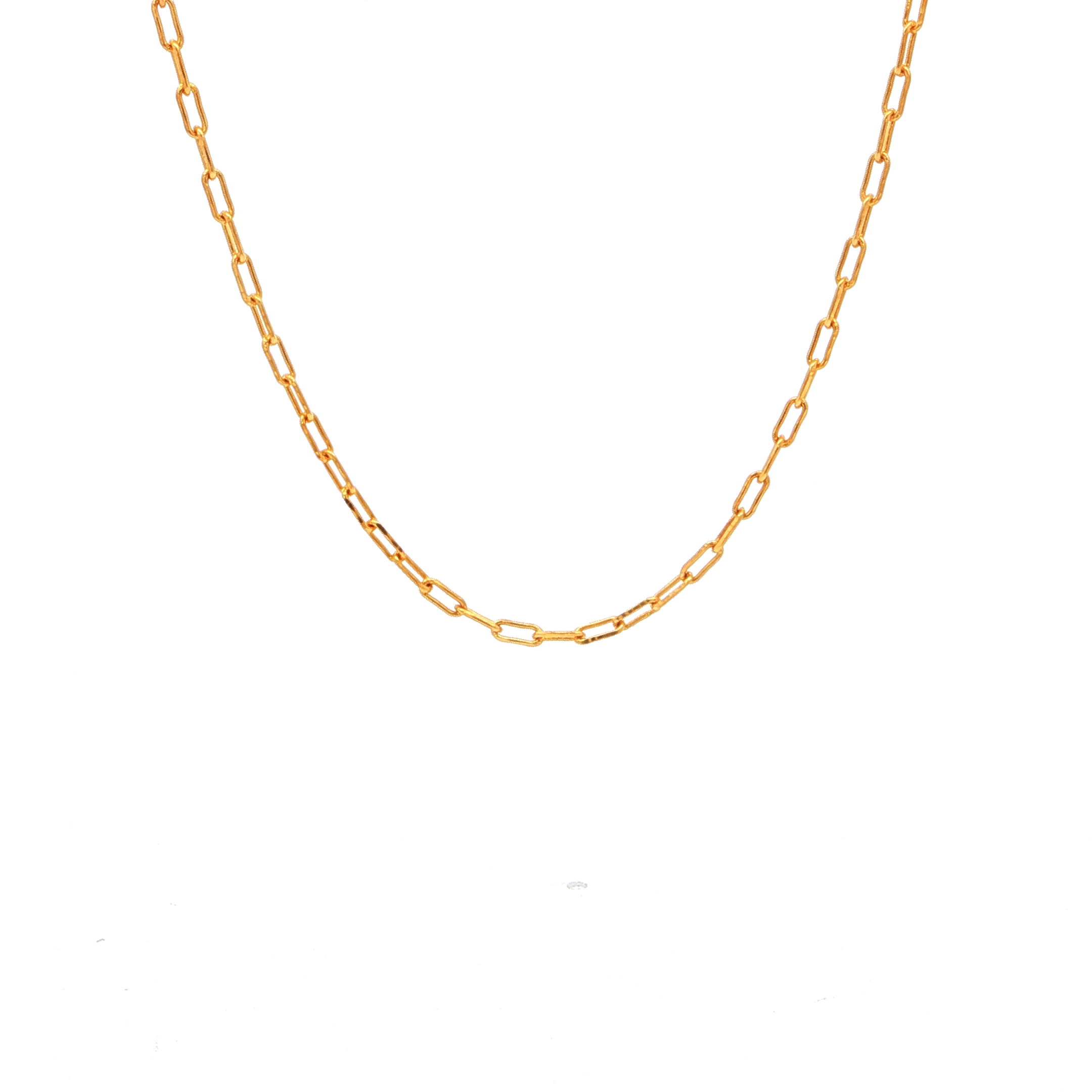 Paperclip Link Chain | Gold Plated