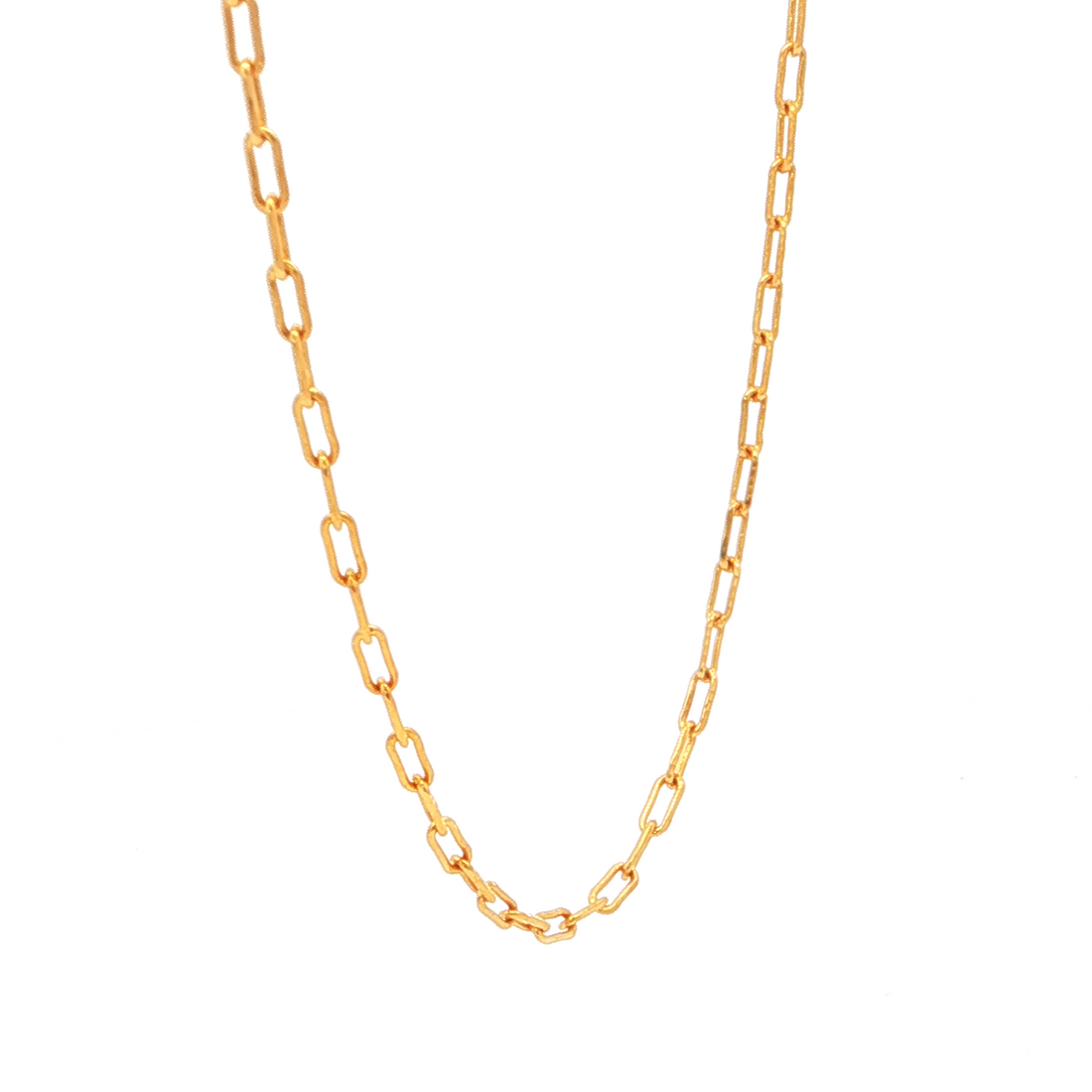 Paperclip Link Chain | Gold Plated