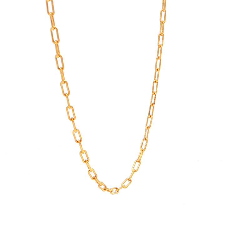 Paperclip Link Chain | Gold Plated