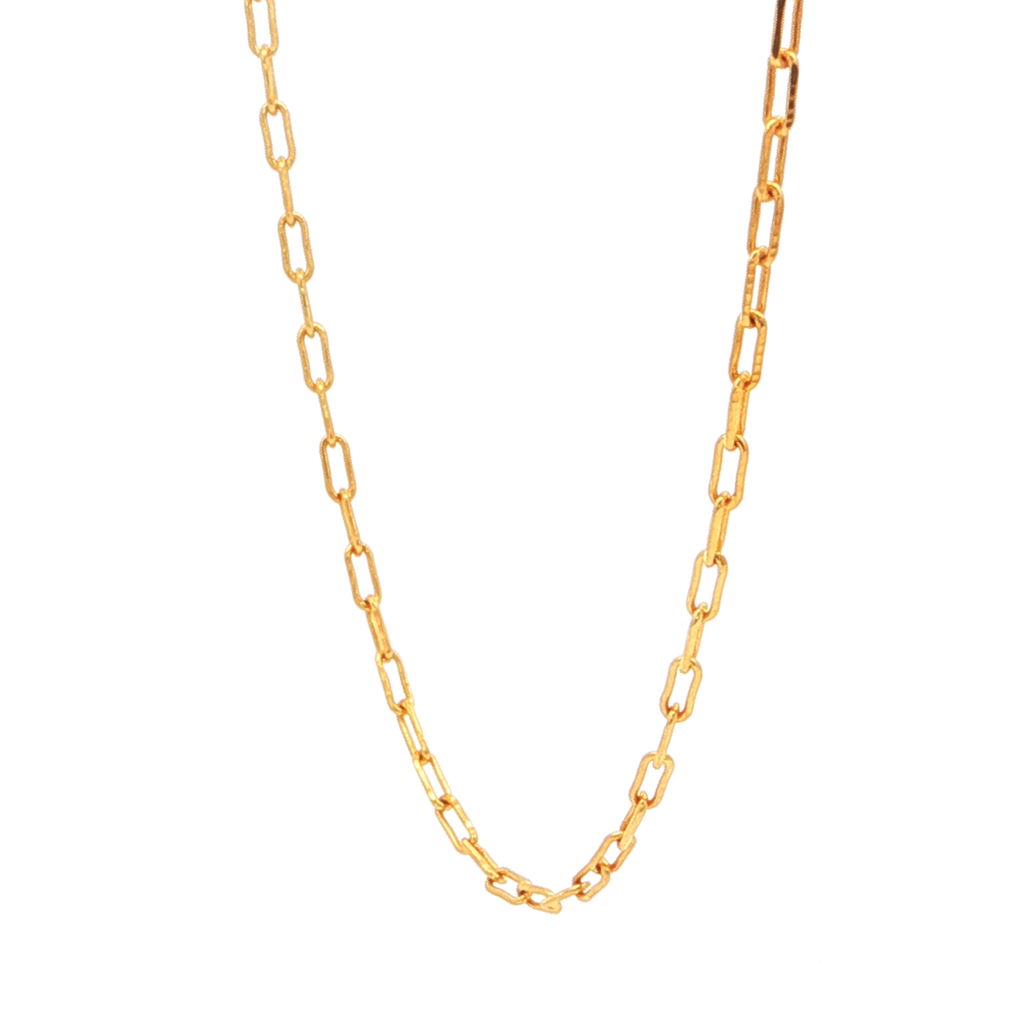 Paperclip Link Chain | Gold Plated
