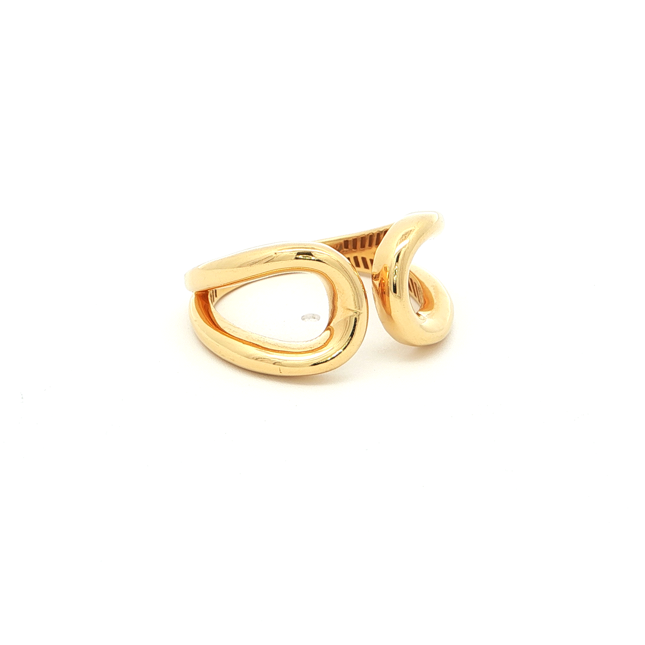 Open Loop Statement Gold Plated Ring