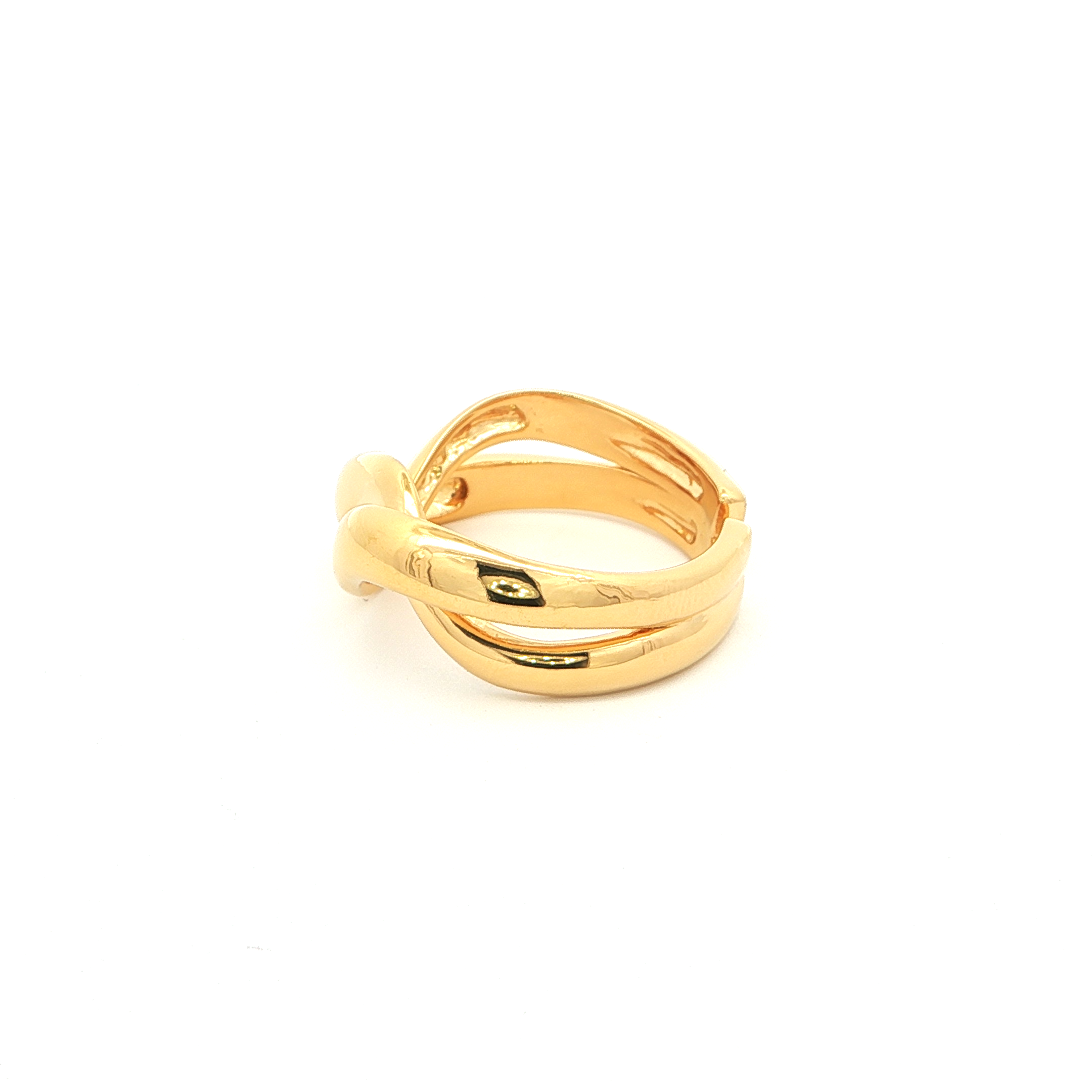 Gold Plated Twisted Adjustable Ring