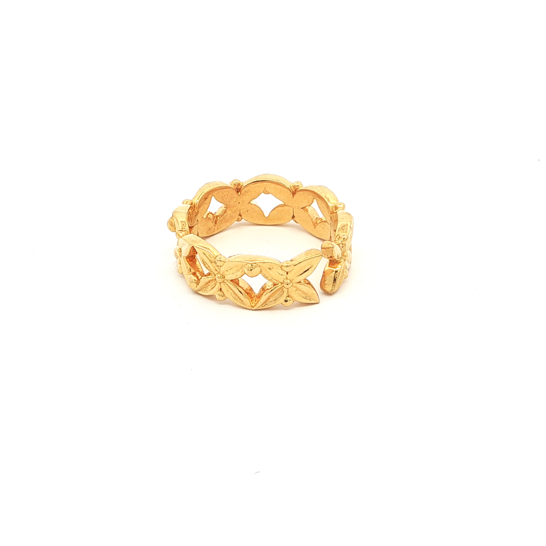 Gold-Plated Floral Eternity Band