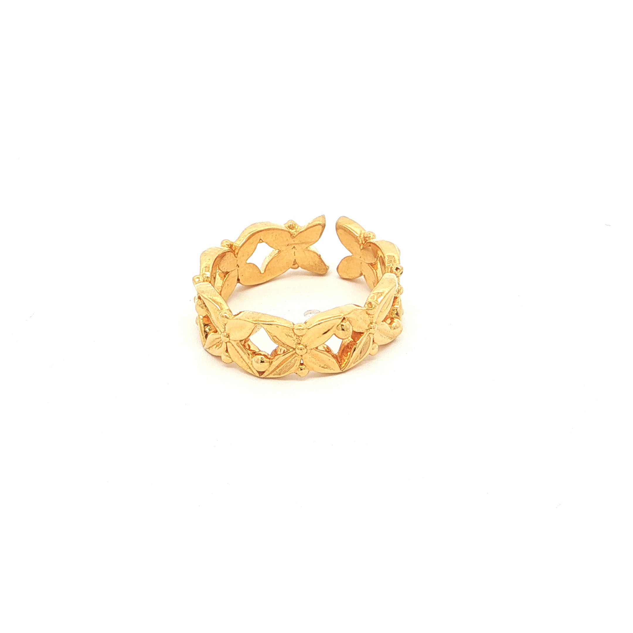 Gold-Plated Floral Eternity Band
