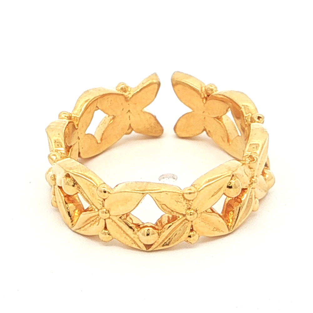 Gold-Plated Floral Eternity Band