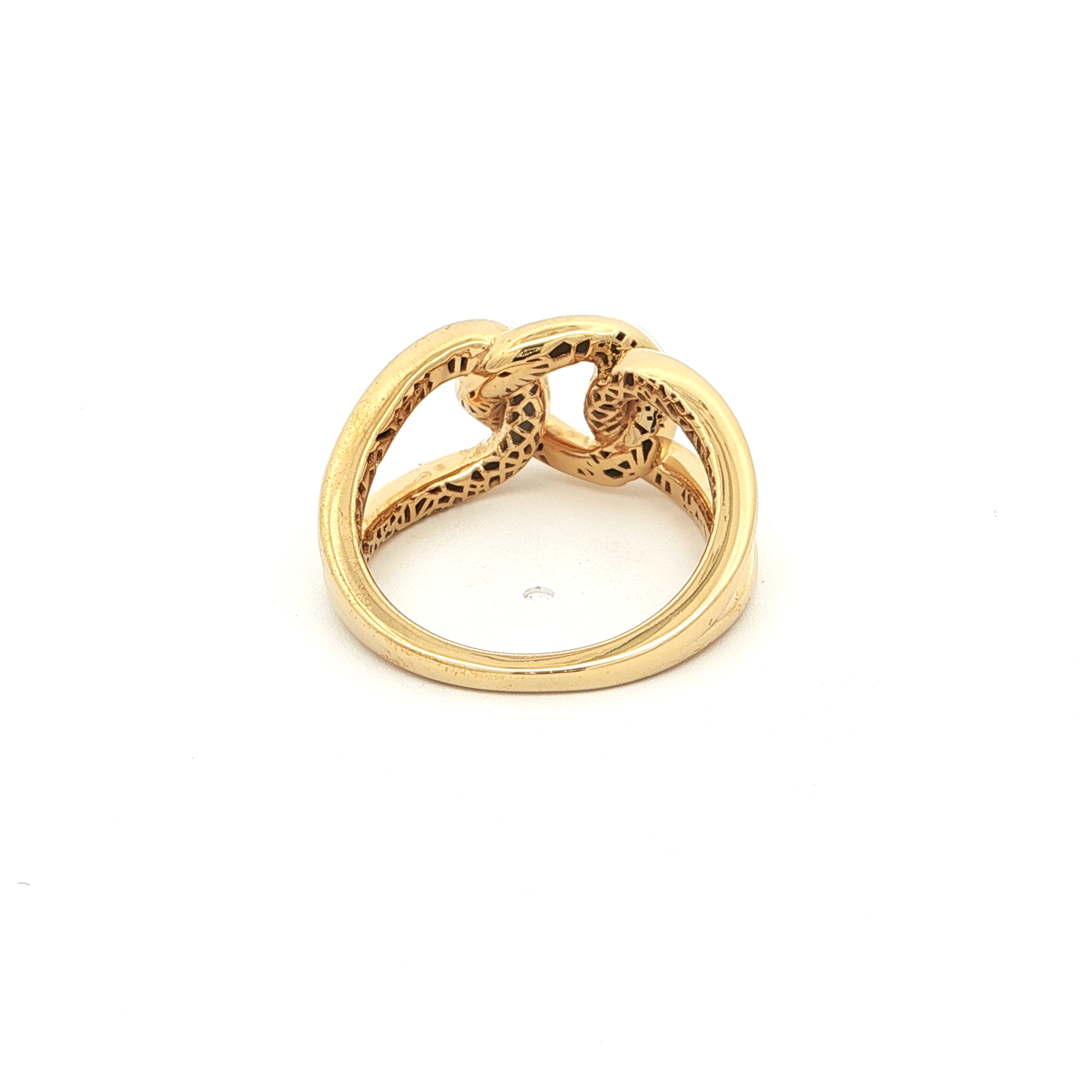 Interlocking Yellow Gold Band Ring