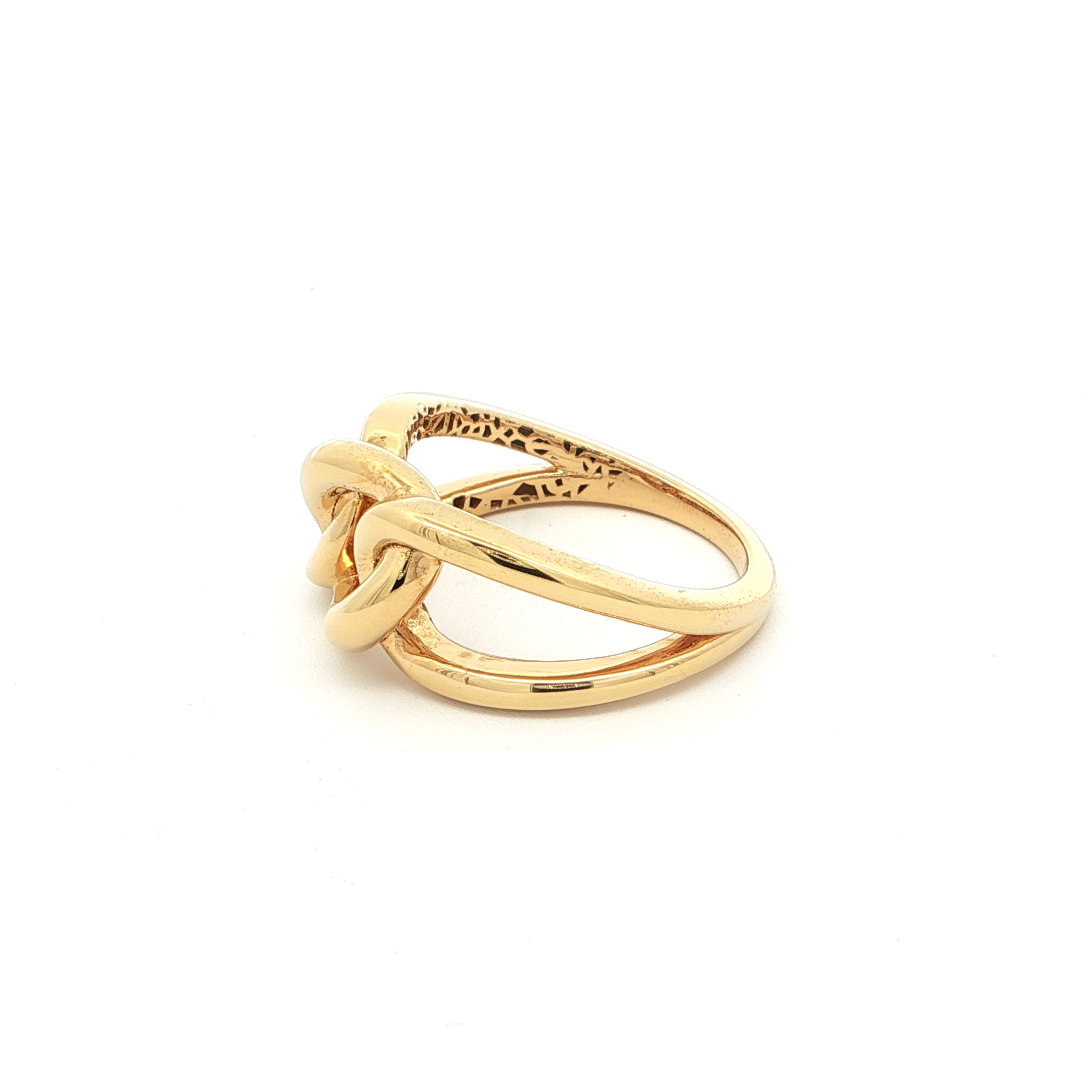 Interlocking Yellow Gold Band Ring