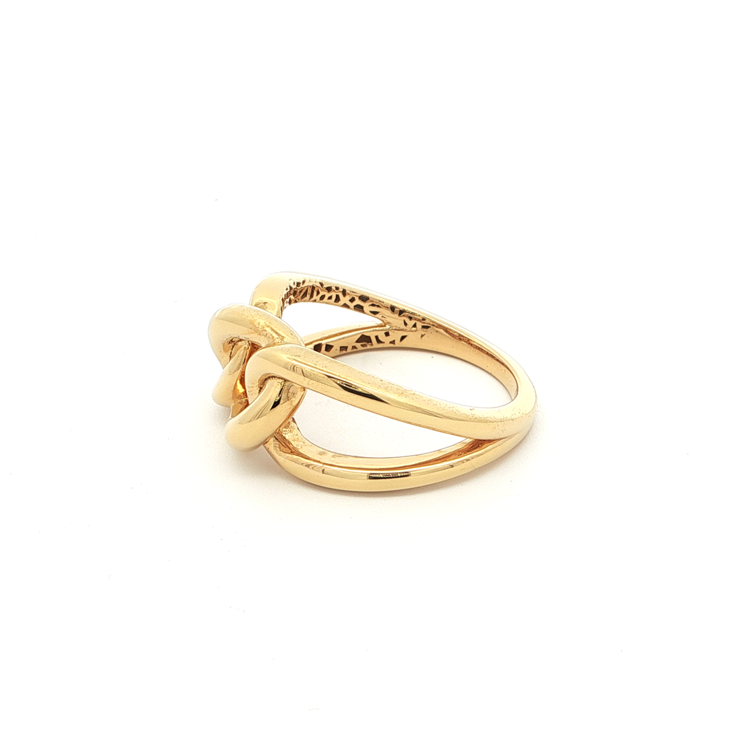 Interlocking Yellow Gold Band Ring