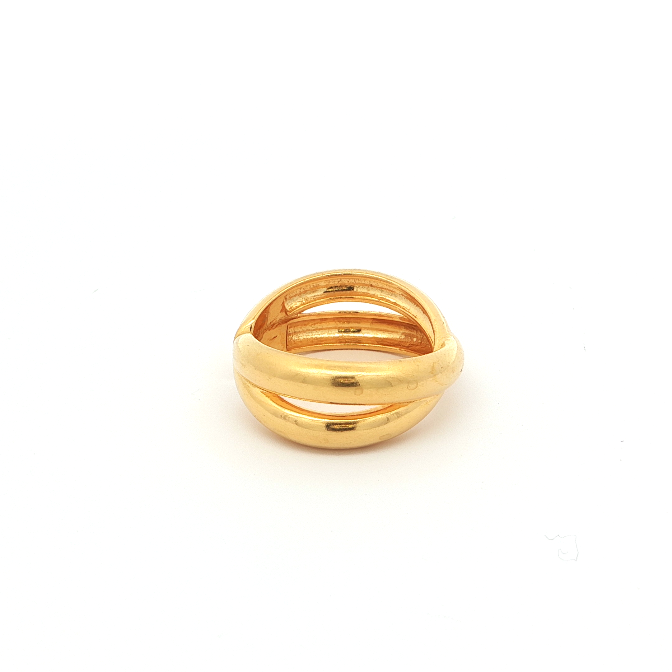 Gold-Plated Adjustable Crossover Ring