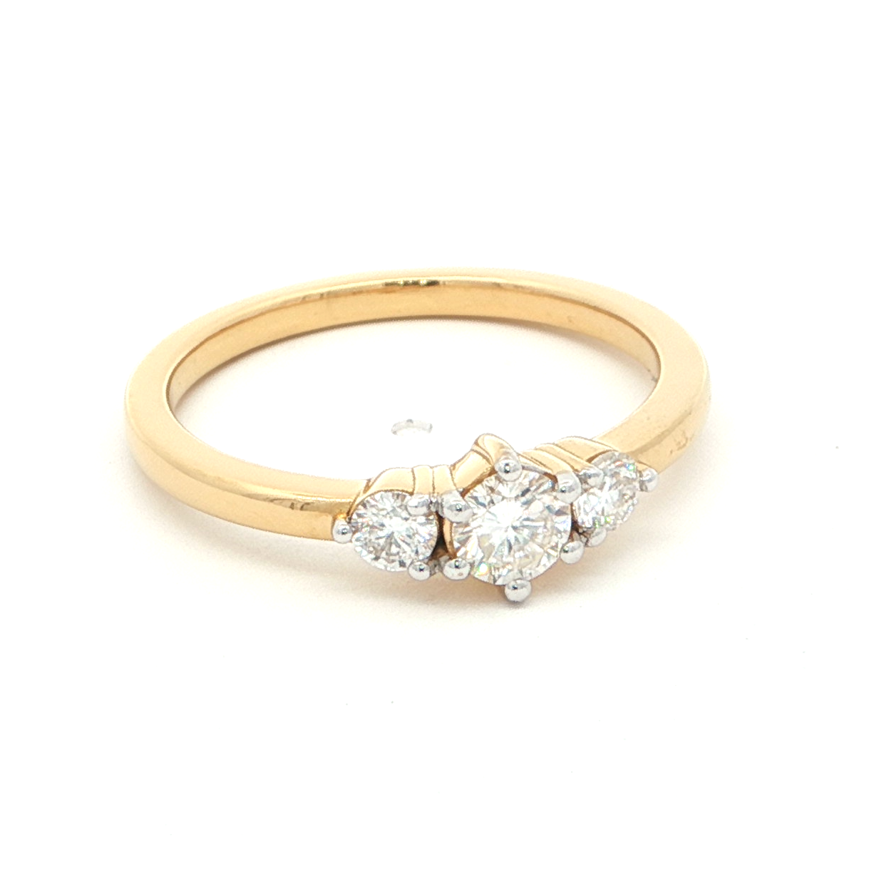 3-Stone Ring with Monzonite Diamond