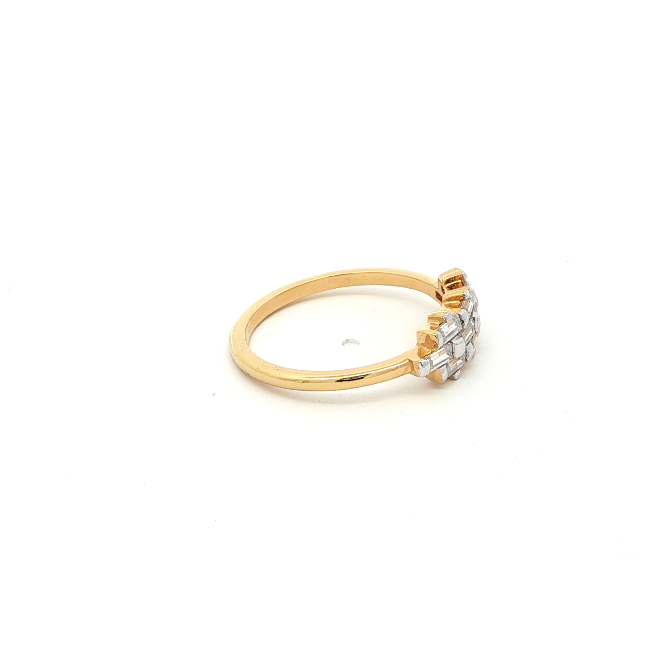 Gold Plated Baguette Diamond Ring
