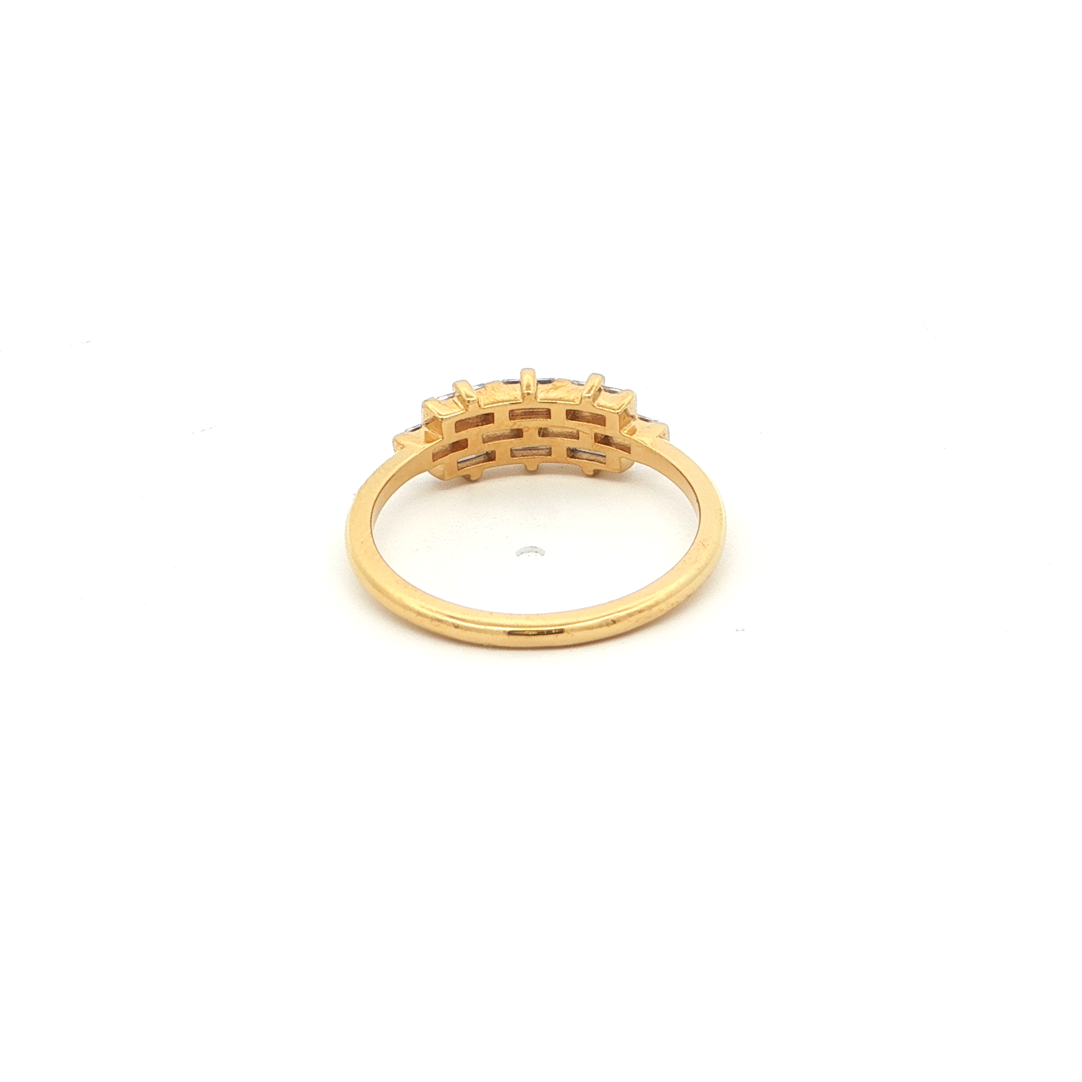 Gold Plated Baguette Diamond Ring