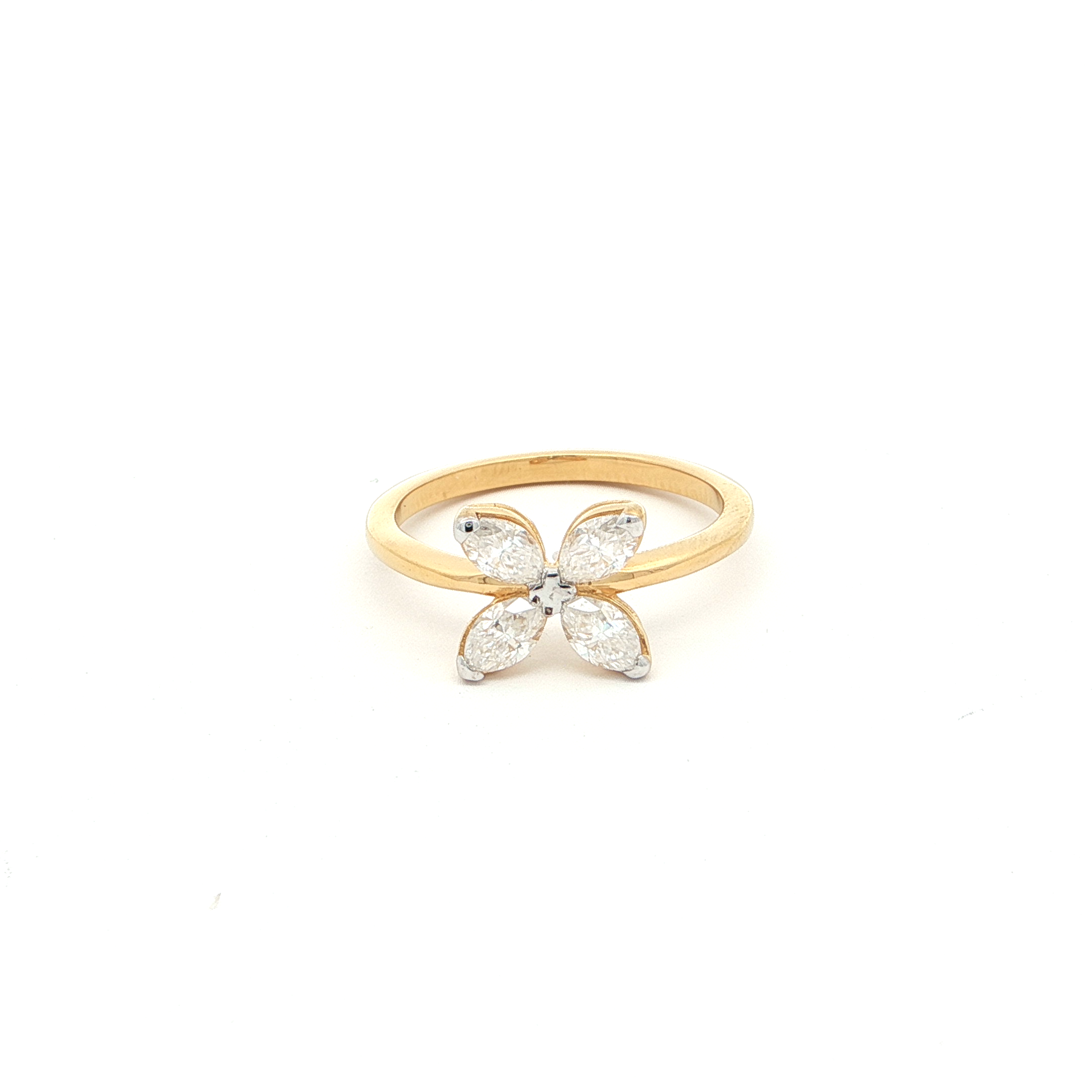 Floral Ring with Monzonite Diamond