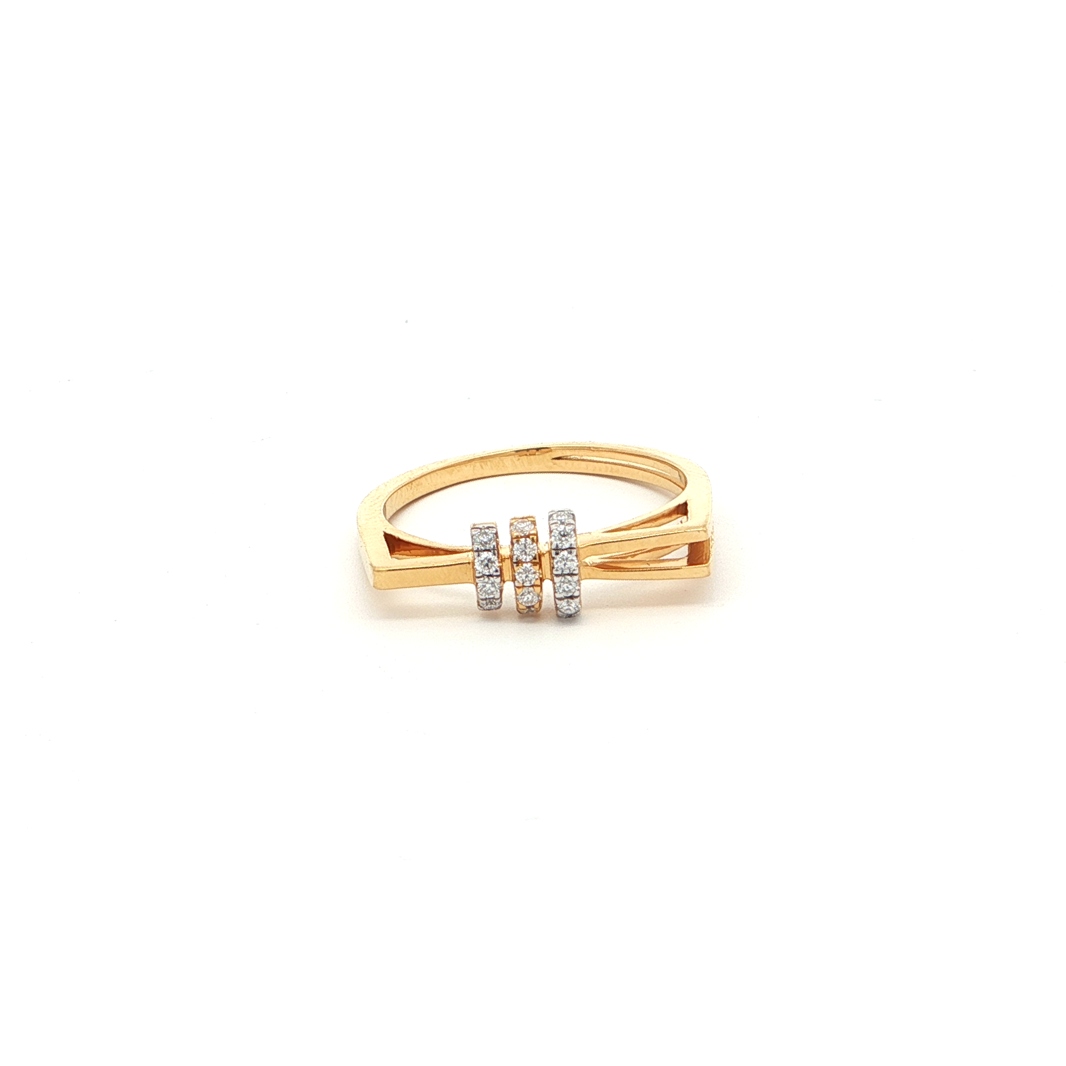 Triple Bar Monzonite Diamond Ring