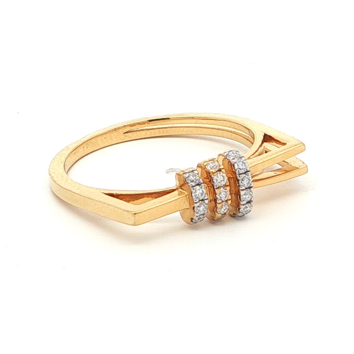 Triple Bar Monzonite Diamond Ring