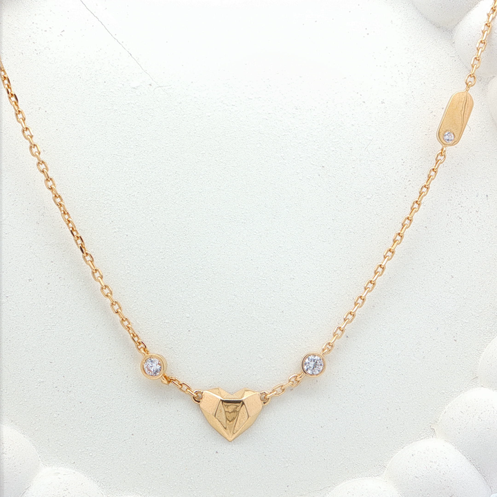 Heart Monzonite Necklace