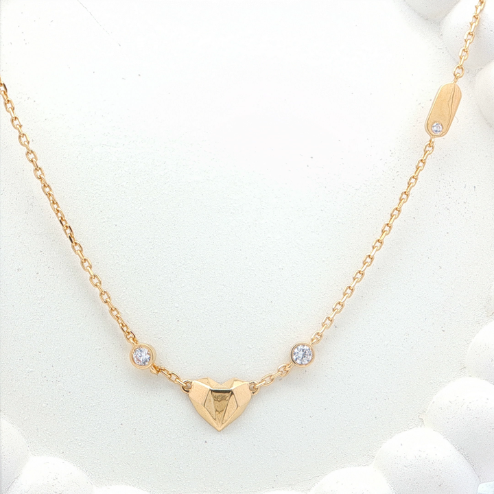 Heart Monzonite Necklace