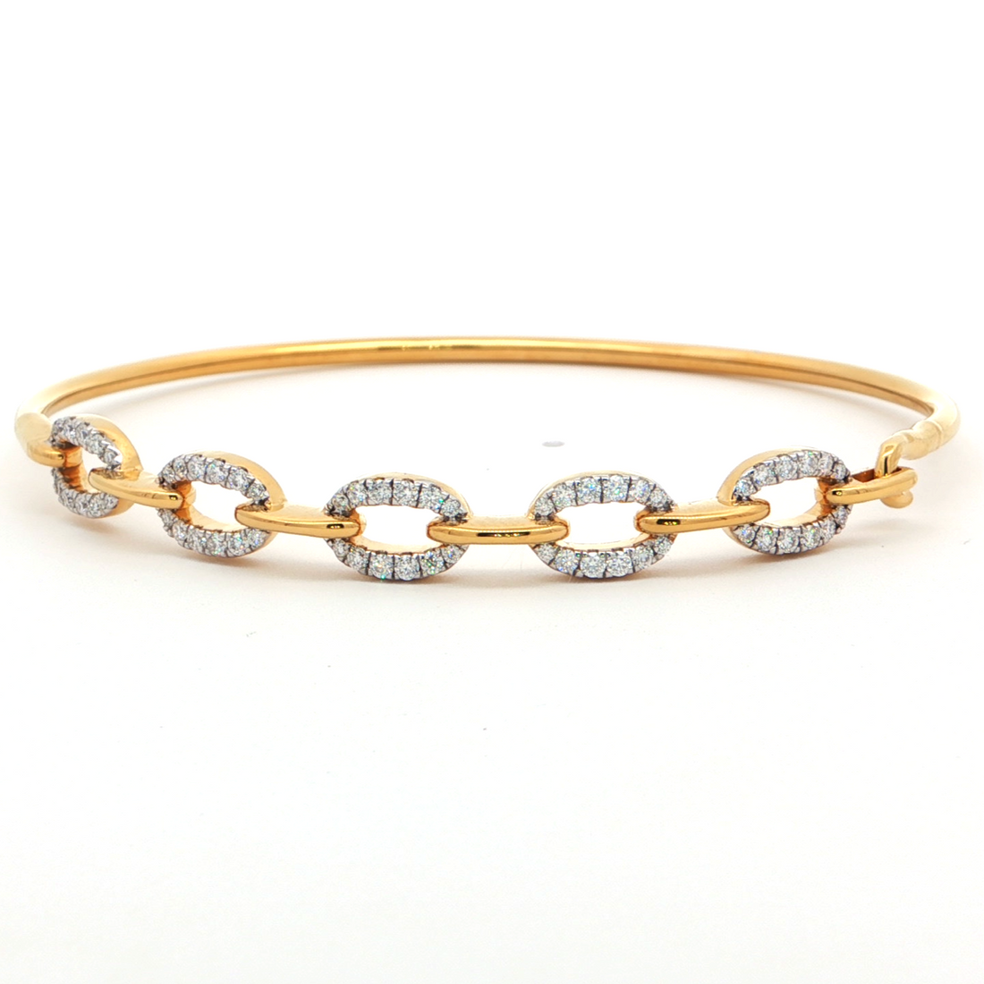 Link Bangle Bracelet | Gold Plated