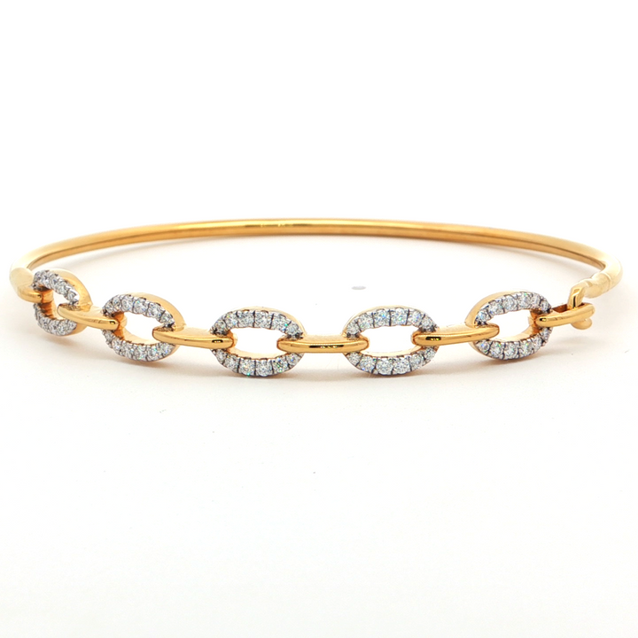 Link Bangle Bracelet | Gold Plated