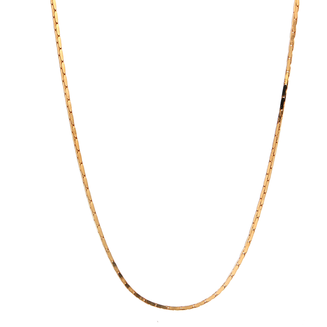 Sleek Flat-Link Gold Plated Chain