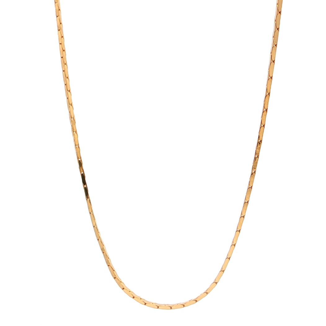 Sleek Flat-Link Gold Plated Chain