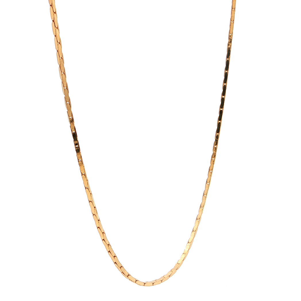 Sleek Flat-Link Gold Plated Chain