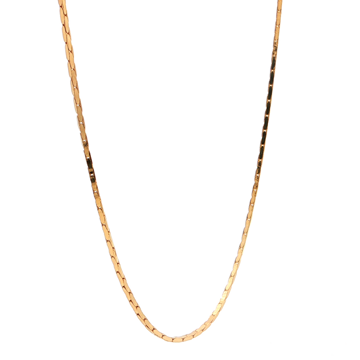 Sleek Flat-Link Gold Plated Chain
