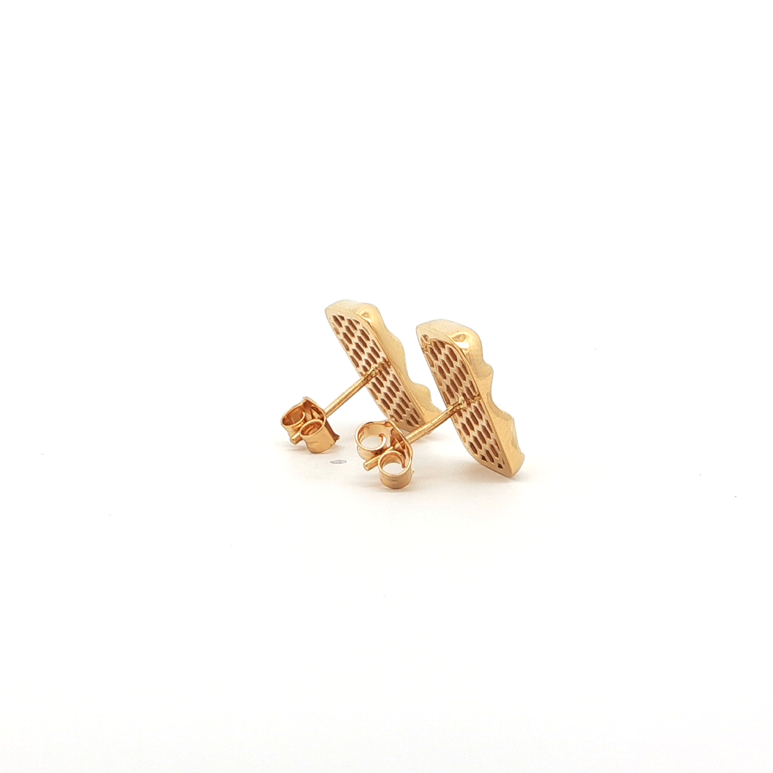 Bold Rectangle Textured Stud Earrings
