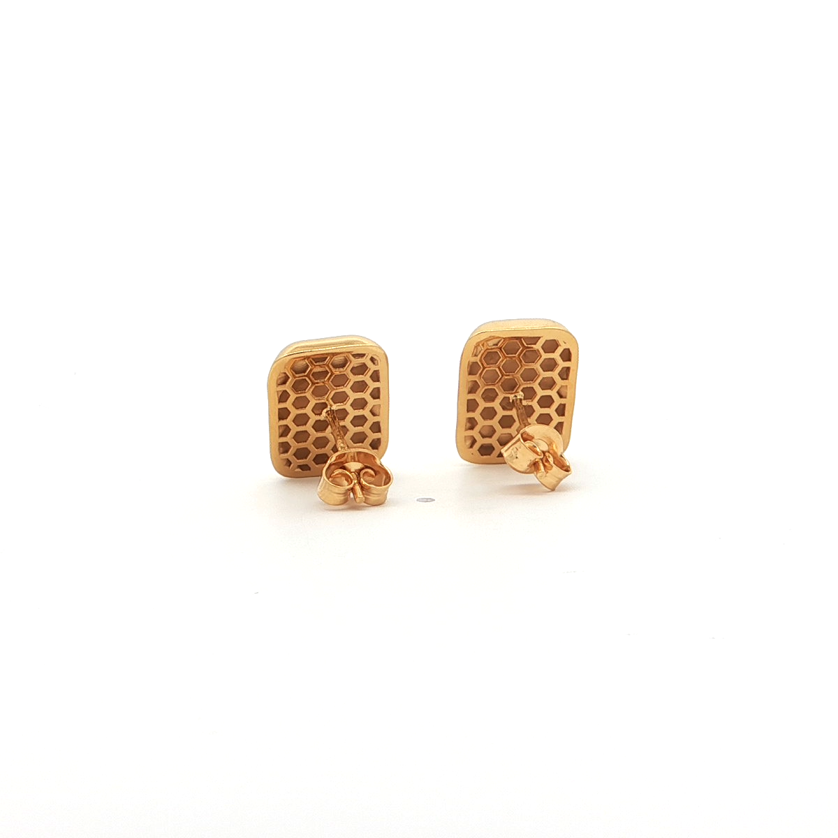 Bold Rectangle Textured Stud Earrings