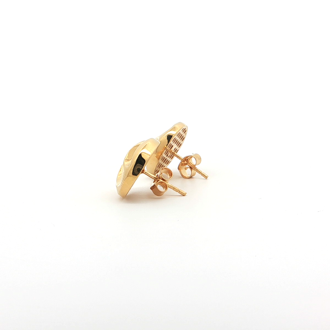 Bold Round Textured Stud Earrings