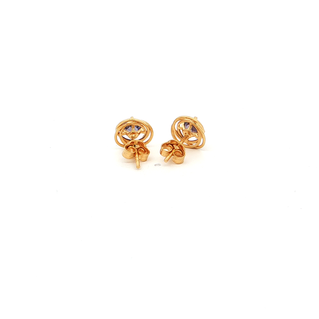 Tanzanite Nest Stud Earrings