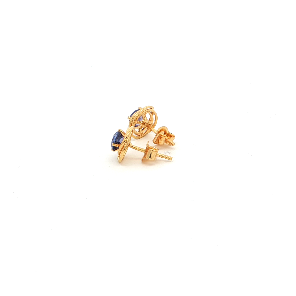 Tanzanite Nest Stud Earrings