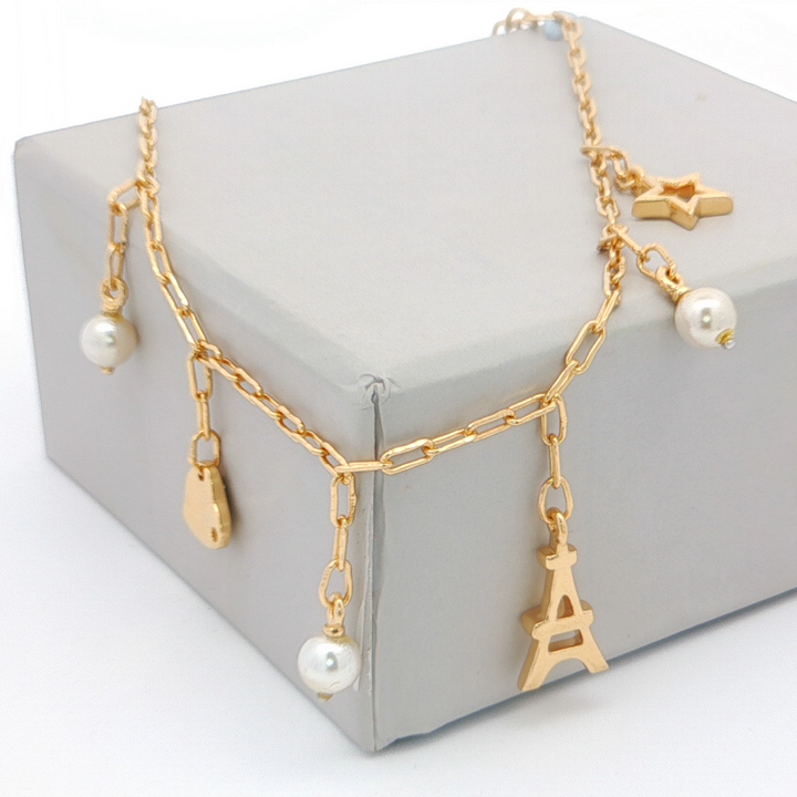 Paris Charm Bracelet | Gold Plated