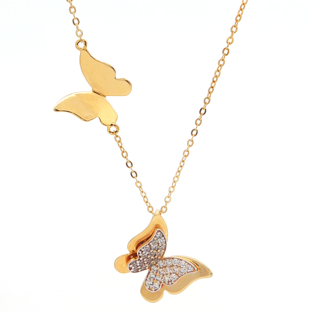 Duo Butterfly Necklace