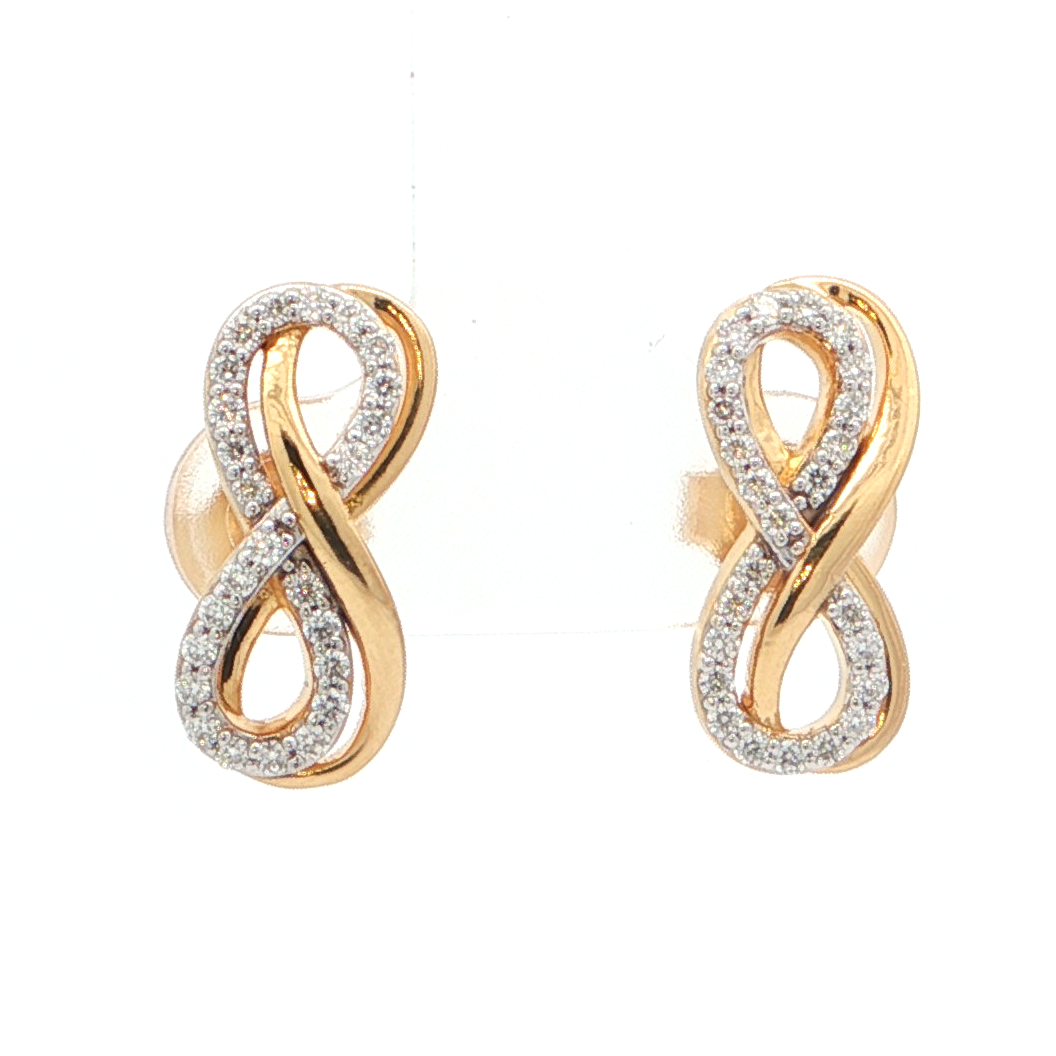 Infinity Stud Earrings | Gold Plated
