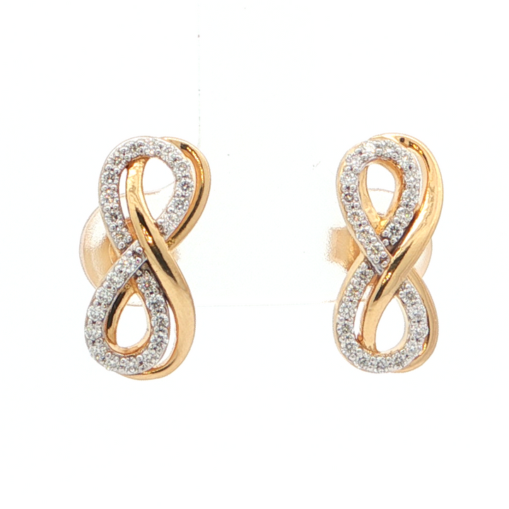 Infinity Stud Earrings | Gold Plated