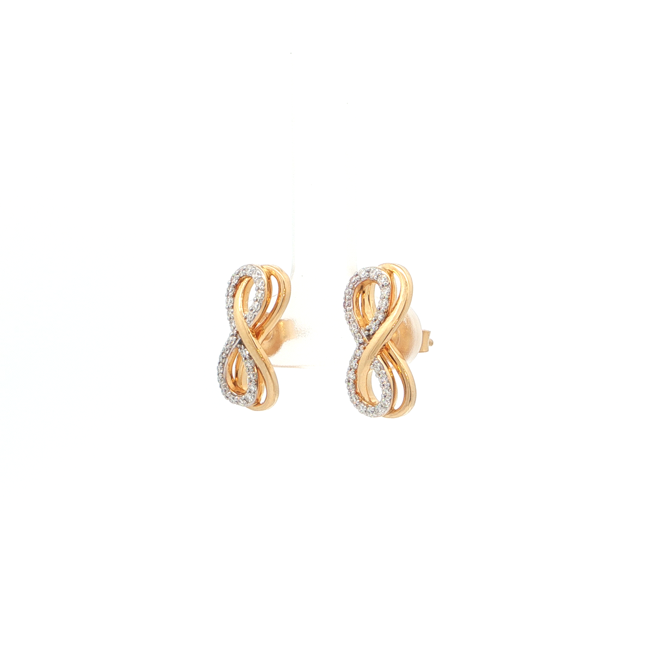 Infinity Stud Earrings | Gold Plated