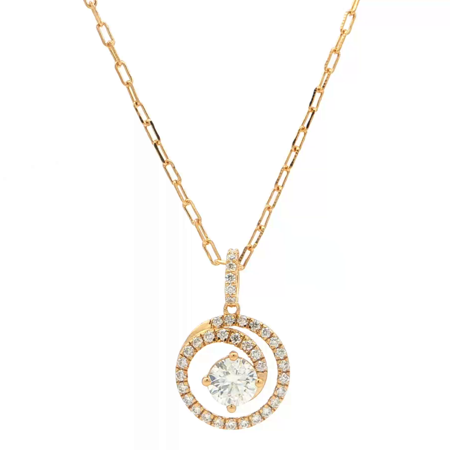 Halo Solitaire Pendant