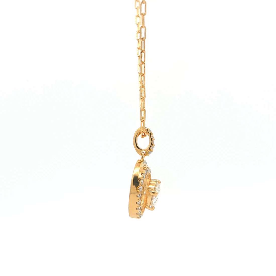 Halo Solitaire Pendant